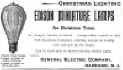 1902 Edison advertisement, offering Christmas light bulbs for sale or rent.